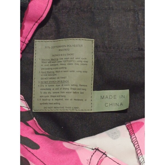 Rothco Tactical BDU Military Cargo Pink Camo Shorts XL Army Fatigues Uniform - Picture 7 of 7